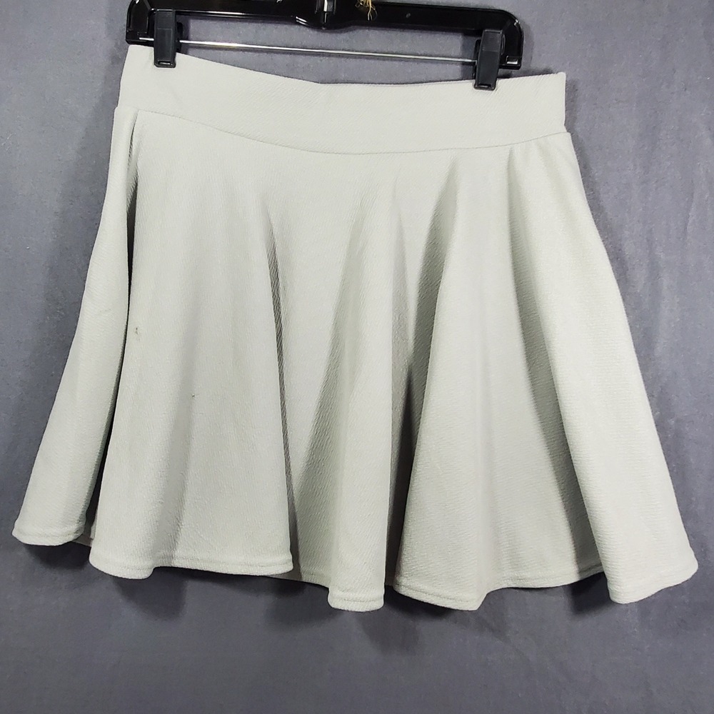 Urban Coco Womens Gray Textured Stretchy Flared Skater Mini Skirt XL NWT